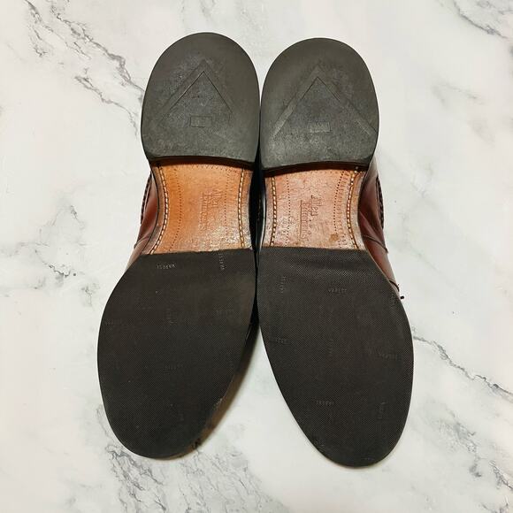 Allen Edmonds Cody Loafers Mens 11B Narrow Kiltie Tassel Weave Chili Leather - Picture 7 of 9